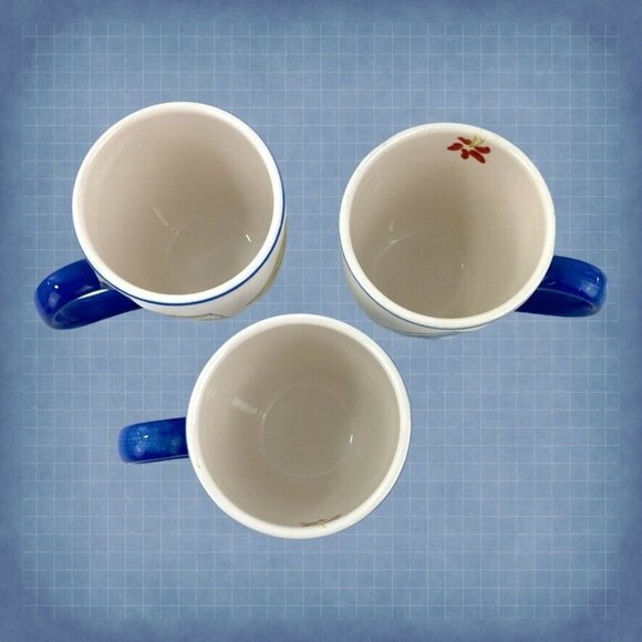 Canterbury Potteries 3 Coffee Tea Mugs 4" Beach Summer Hawaiian - Picture 11 of 12